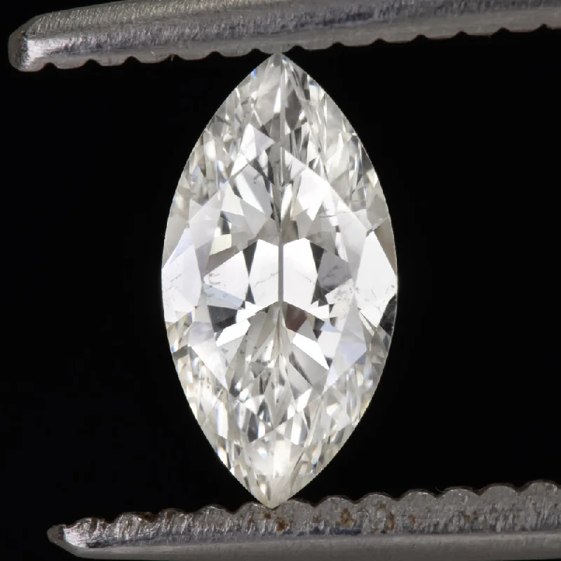 Ladies Engagement Rings Side Spark-0.69c VINTAGE MARQUISE SHAPE DIAMOND I SI2 LOOSE NATURAL ESTATE ENGAGEMENT 2/3ct