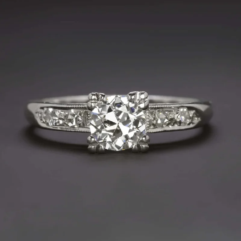 Ladies Engagement Rings Marquise Spark-0.70ct CERTIFIED D-E VS2 OLD CUT DIAMOND ENGAGEMENT RING VINTAGE TRANSITIONAL