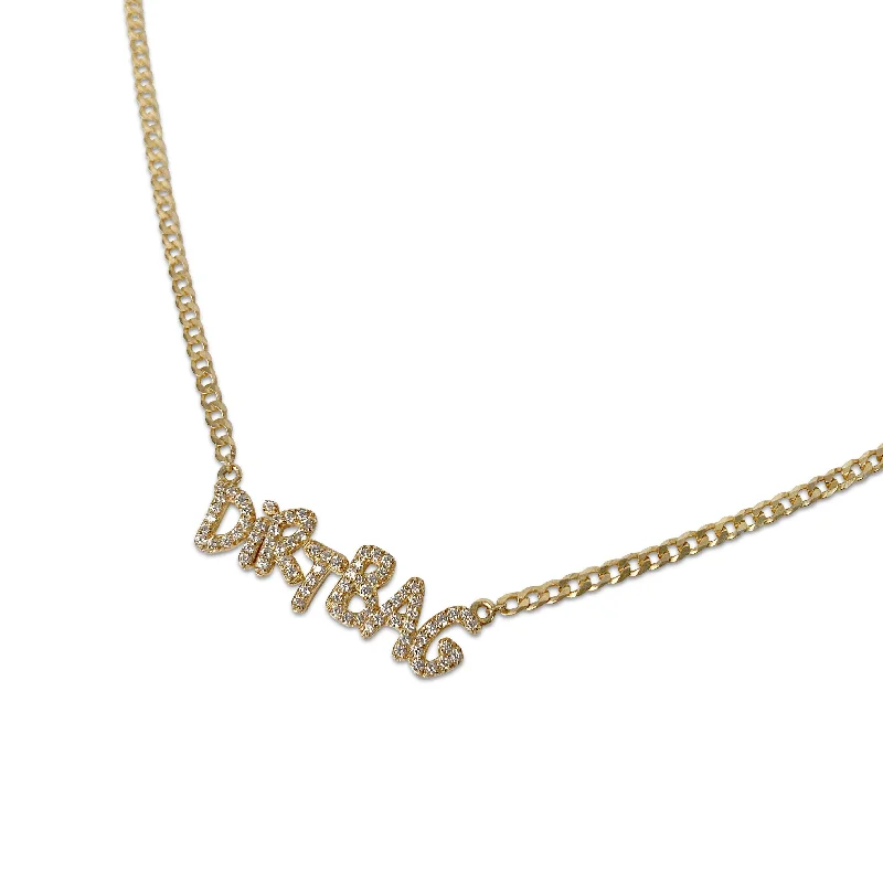 Ladies Necklaces with Hex Charm-NOLITA DIRTBAG X THE M JEWELERS NAMEPLATE NECKLACE