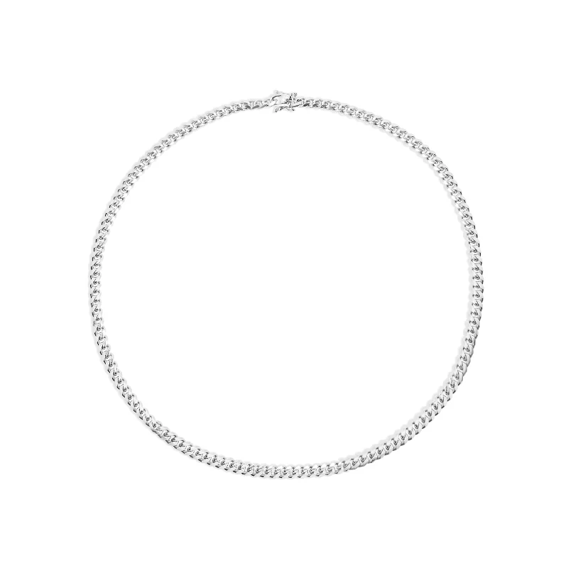 Ladies Necklaces Maker’s Glow-THE SILVER CUBAN LINK NECKLACE