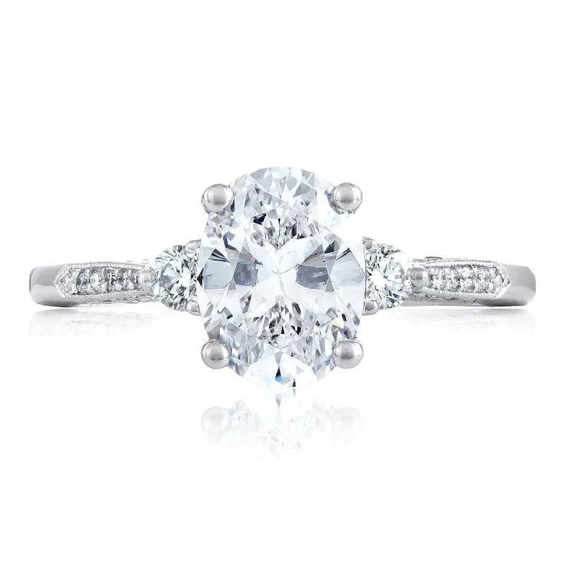 Ladies Engagement Rings Infinity Glow-Simply TACORI | Oval 3-Stone Engagement Ring 2657OV85X65