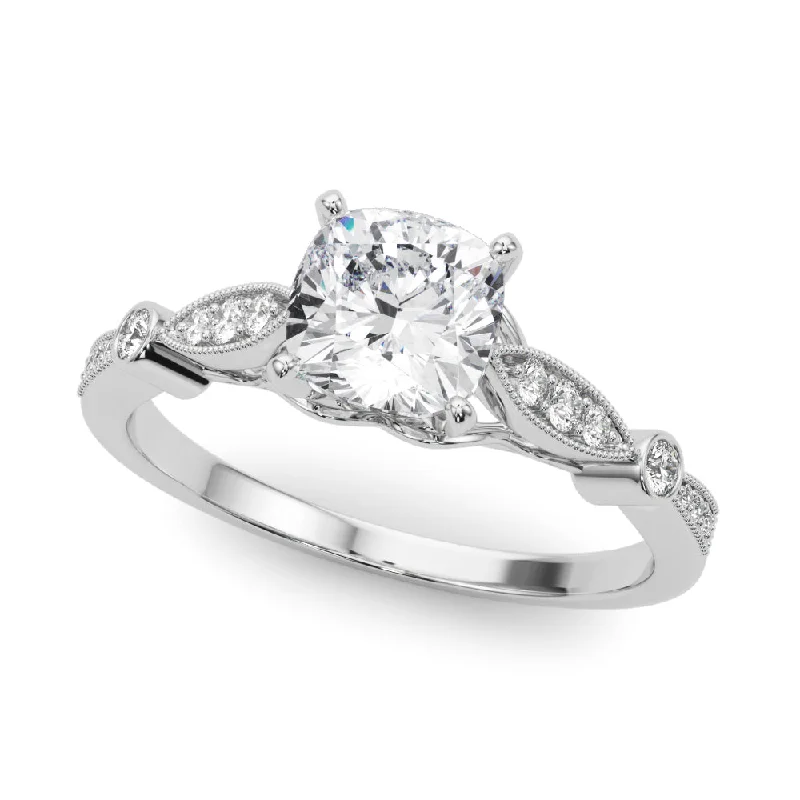 Ladies Engagement Rings Custom Spark-14K Vintage Engagement Ring