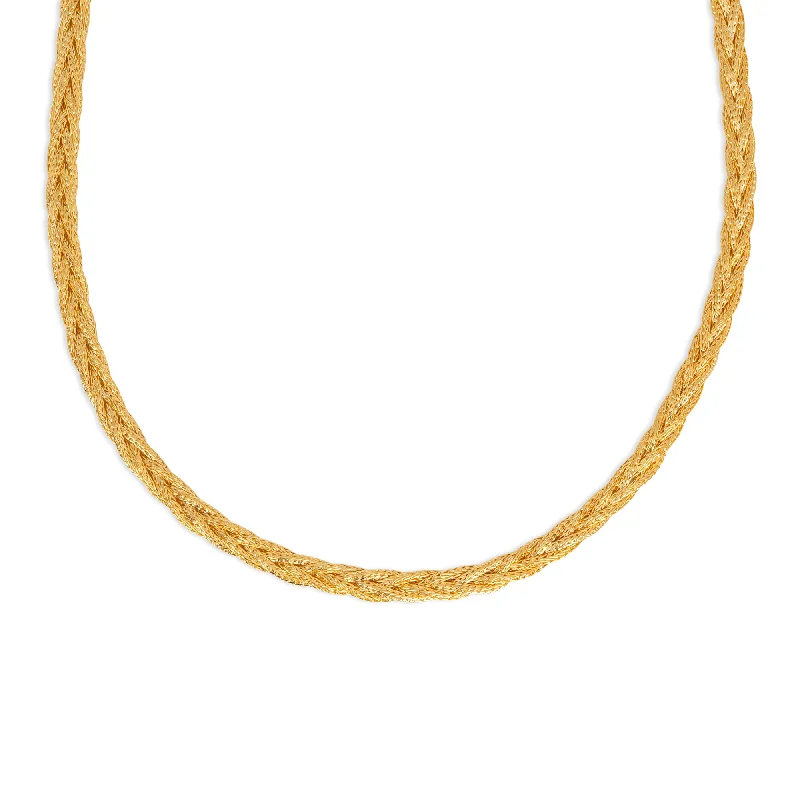 Ladies Necklaces for Design Spark-THE BRAIDED GOLD NECKLACE