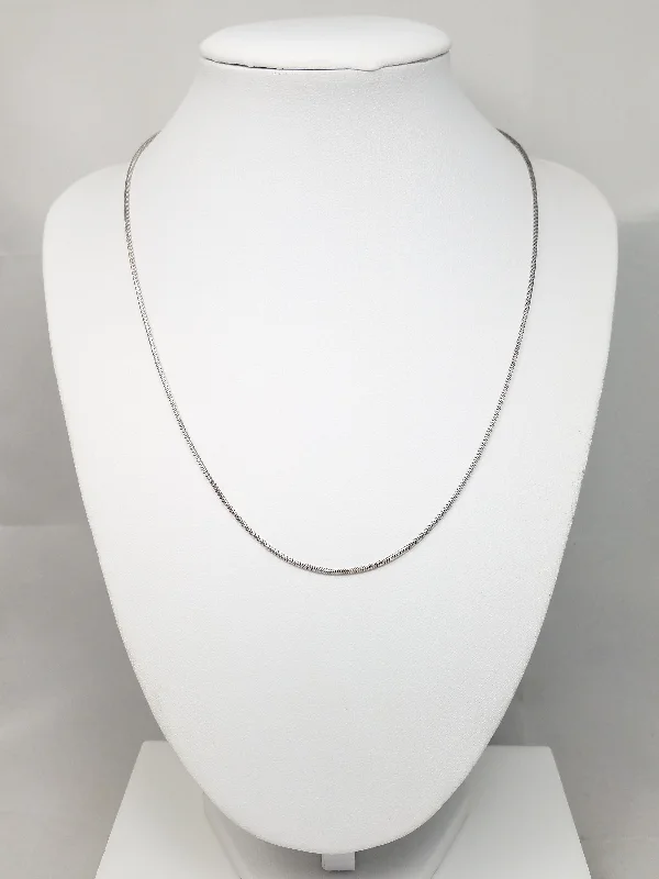 Ladies Necklaces with Silver Spark-New 17.75" Solid 14k White Gold Snake Chain Necklace Italy