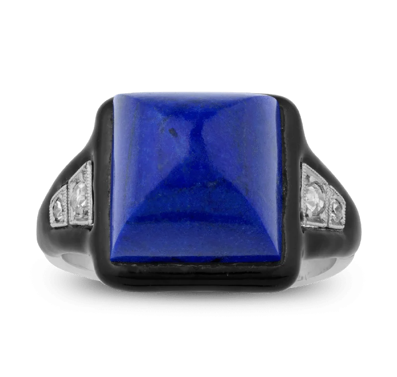 Ladies Urban Rings -Cartier Art Deco Lapis Lazuli Ring