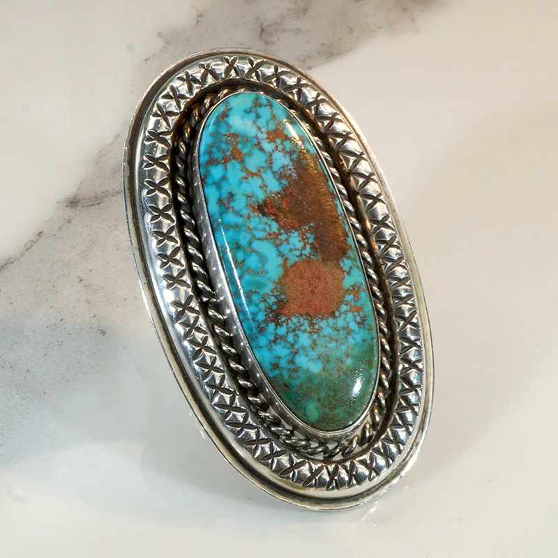 Ladies Stackable Rings -Stunning Statement Ring with Incredible Turquoise