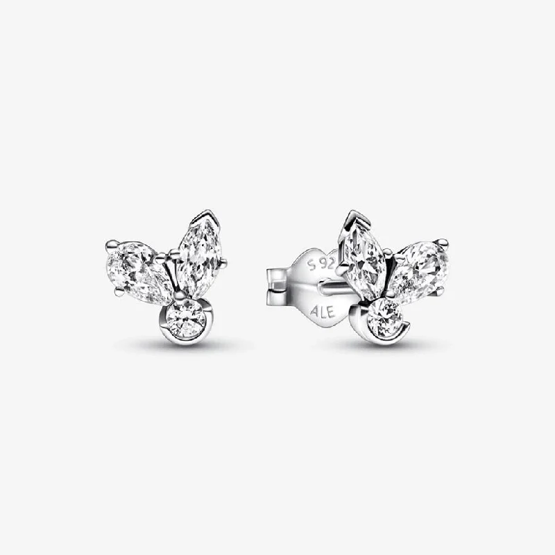 Ladies Earrings for Everyday Glow-PANDORA : Sparkling Herbarium Cluster Stud Earrings