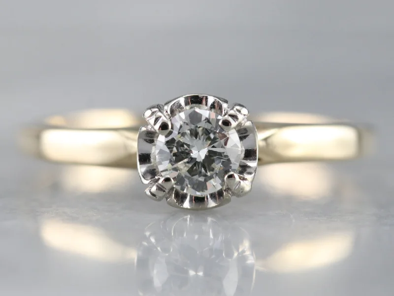 Ladies Engagement Rings Boho Glow-Vintage Diamond Engagement Ring