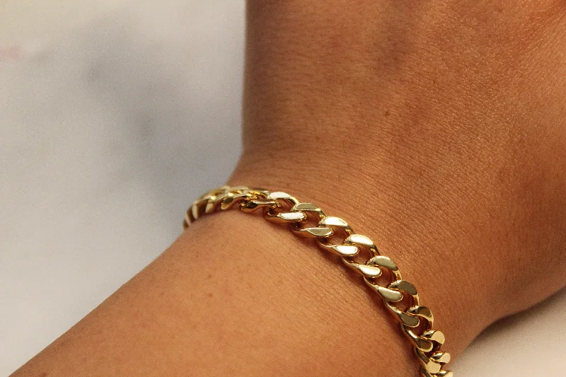 Ladies Solid Bangle Bracelets -XL Cuban Link Bracelet