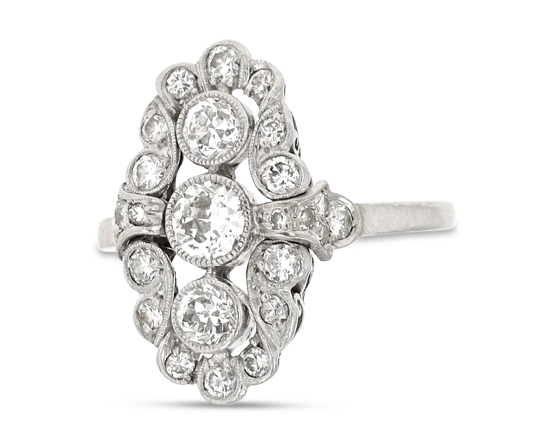 Ladies Claddagh Rings -Art Deco Diamond Ring