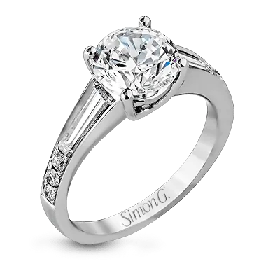 Ladies Engagement Rings Bold Glow-Round-Cut Simon-Set Engagement Ring In 18k Gold With Diamonds MR2219