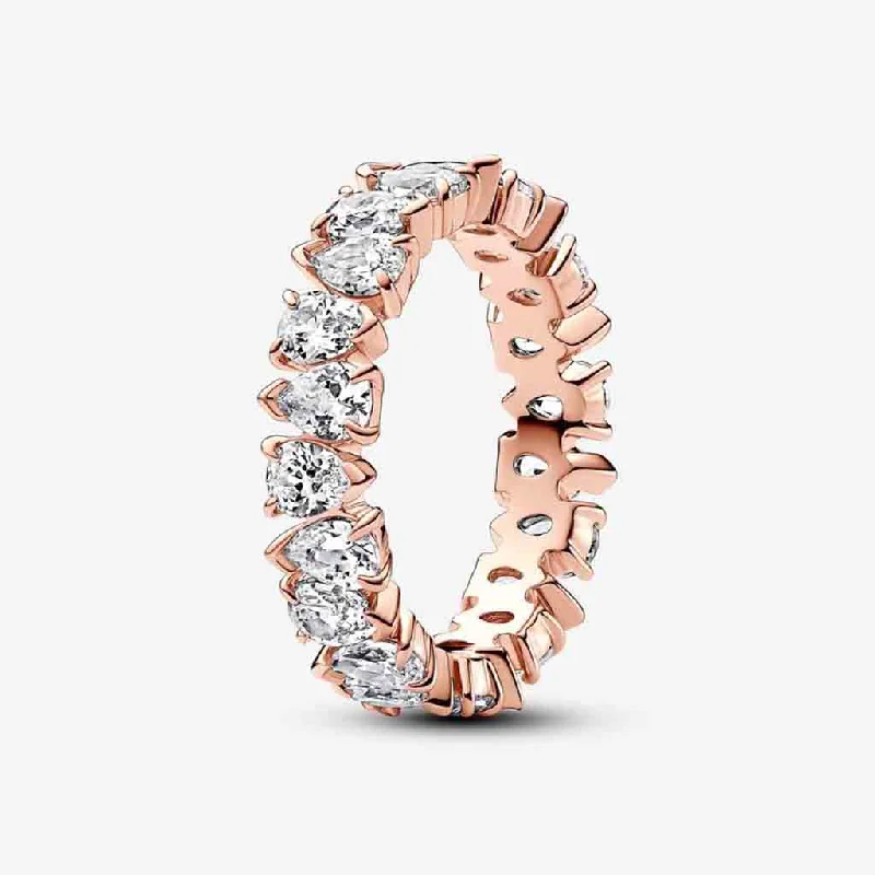 Ladies Whimsical Rings -PANDORA : Alternating Sparkling Band Ring