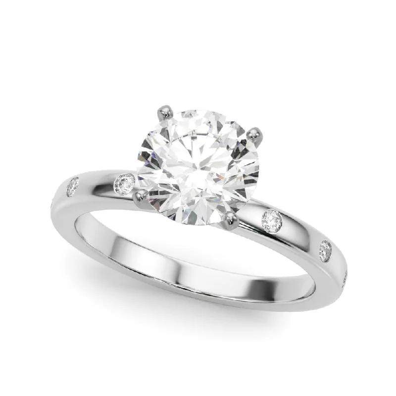 Ladies Engagement Rings Halo Charm-14K Engagement Ring Solitaire