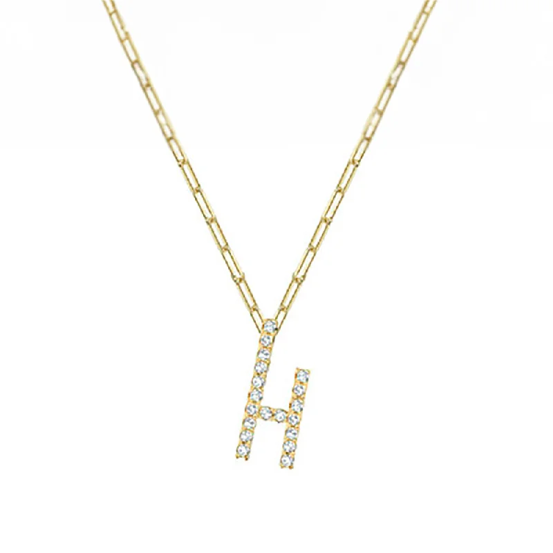 Ladies Necklaces for Leader Shine-THE ICED OUT REDA LETTER NECKLACE