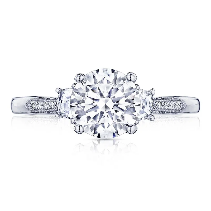 Ladies Engagement Rings with Stichtite Shine-Simply TACORI | Round 3-Stone Engagement Ring 2659RD65