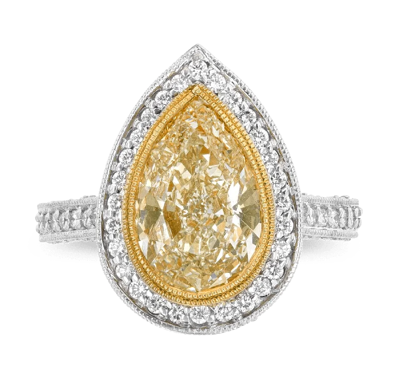 Ladies Astrology Rings -Yellow Diamond Ring, 4.50 carats