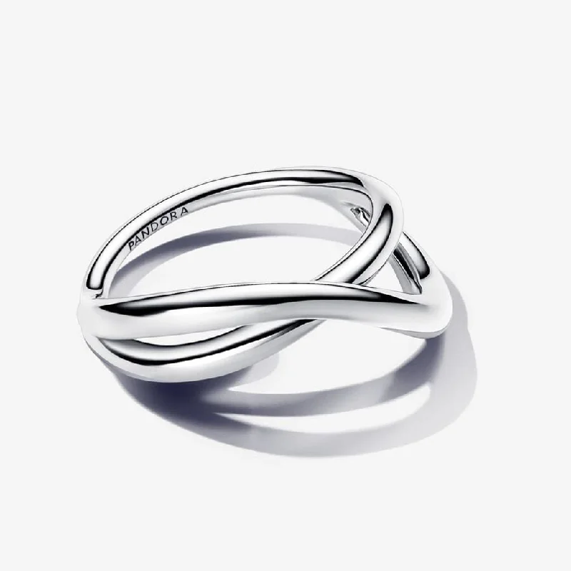 Ladies Fantasy Rings -PANDORA : Organically Shaped Infinity Ring in Sterling Silver