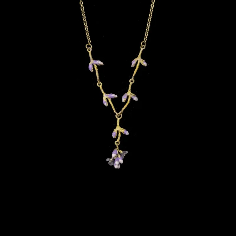 Ladies Necklaces with Crystal Glow-Lavender Necklace