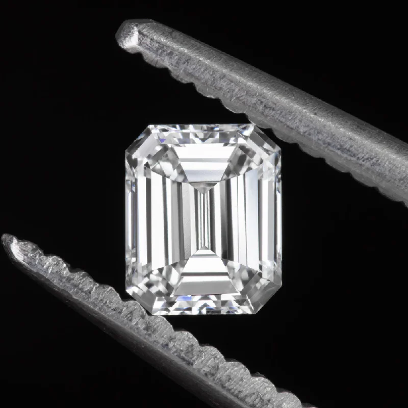 Ladies Engagement Rings Sun Glow-0.43ct EMERALD CUT LOOSE DIAMOND E-F VS1 NATURAL STEP CUT ENGAGEMENT EARTH MINED