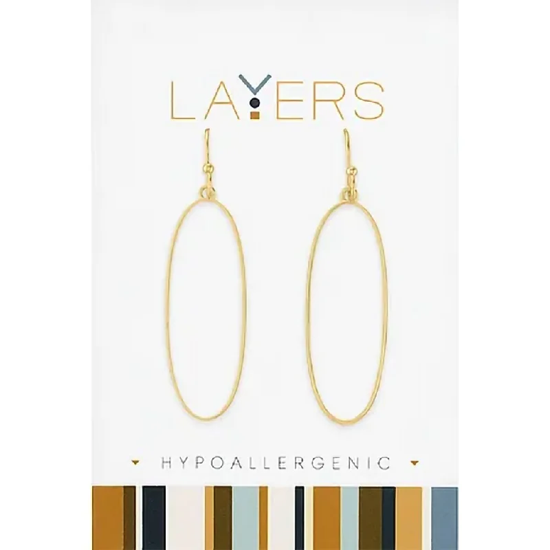 Ladies Earrings Fresh Trends-Center Court : Gold Ivory Dangle Layers Earrings