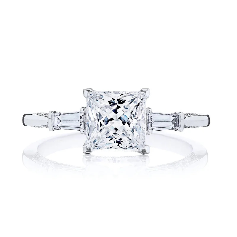 Ladies Engagement Rings Cloud Shine-Simply TACORI | Princess 3-Stone Engagement Ring 2669PR65