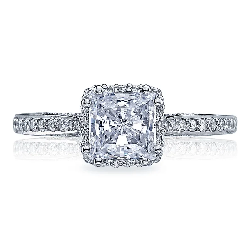 Ladies Engagement Rings with Pollucite Shine-Dantela | Princess Bloom Engagement Ring 2620PRPTP