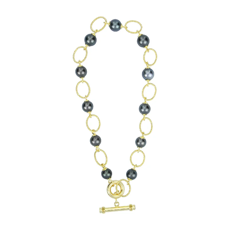 Ladies Necklaces for Date Charm-Necklace - South Sea Pearl And Sapphire