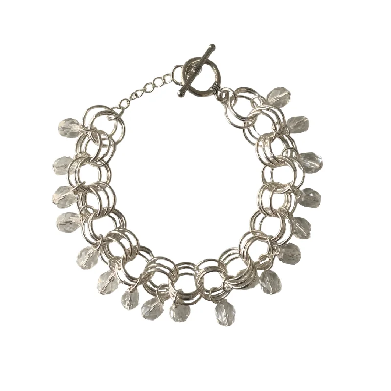 Ladies Linked Charm Bracelets -The Donna Bracelet in Clear