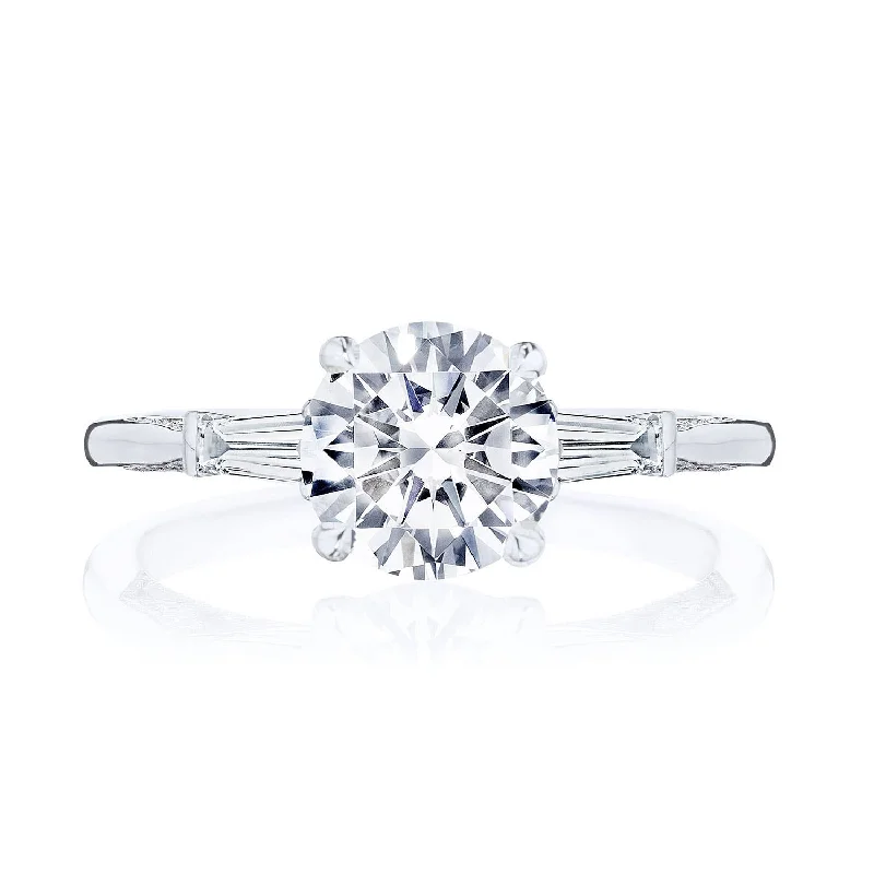 Ladies Engagement Rings Crown Spark-Simply TACORI | Round 3-Stone Engagement Ring 2669RD75