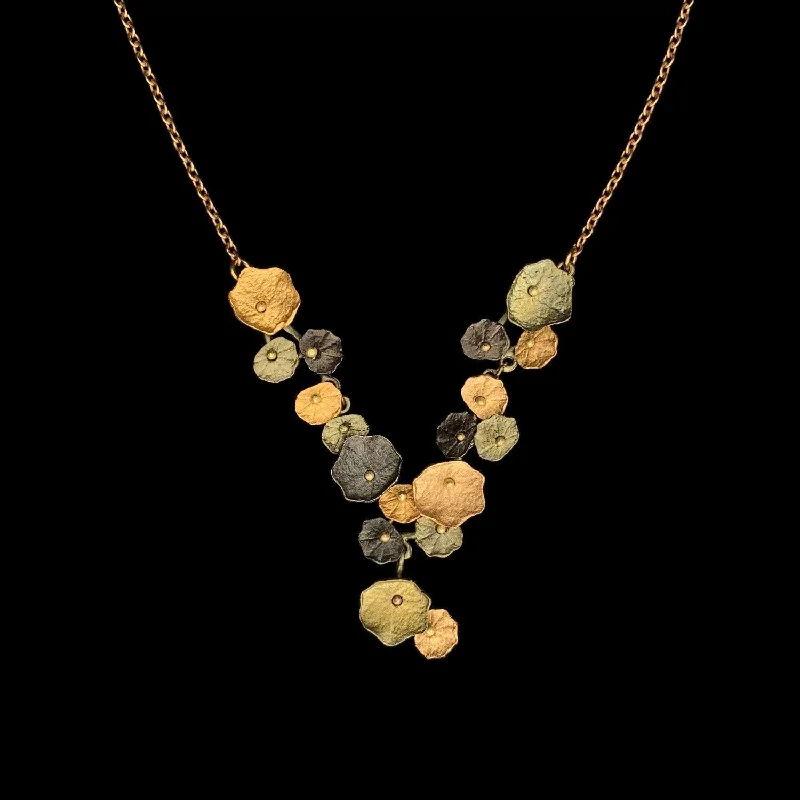 Ladies Necklaces with Love Charm-Nasturtium Necklace - Dainty