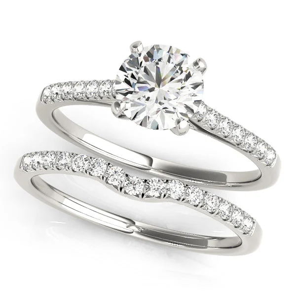 Ladies Engagement Rings with Cavansite Glow-14k Engagement Ring Set