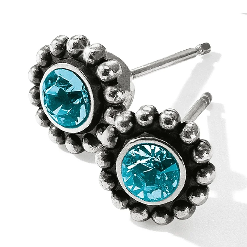 Ladies Earrings for Festive Glow-Brighton : Twinkle Mini Post Earrings in Blue Zircon