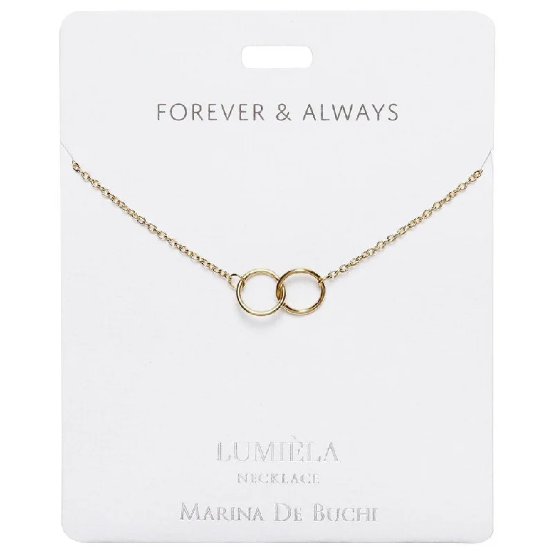 Ladies Wedding Rings -Lumiela Necklace: "forever and always " - Linking Rings