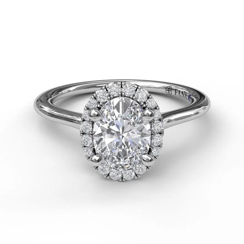 Ladies Engagement Rings with Kornerupine Spark-Oval Cut Halo Engagement Ring S3043