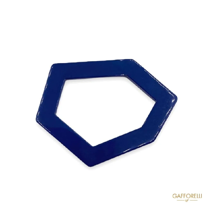 Ladies Dog Rings -Blue Polyester Geometric Ring D221 - Gafforelli Srl