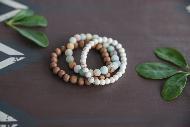 Ladies Legacy Bracelets -Amazonite & Howlite Bracelet Set