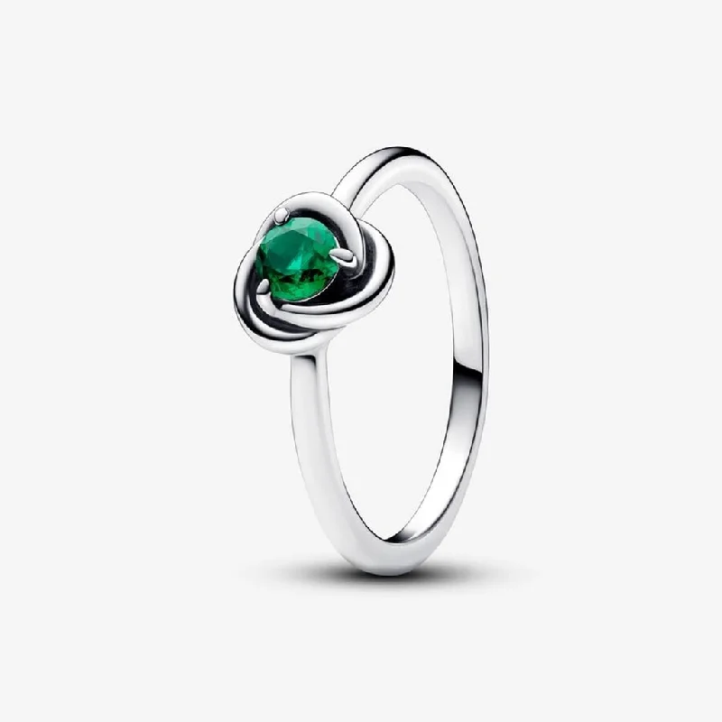 Ladies Tension Rings -PANDORA : May Royal Green Eternity Circle Ring - Green