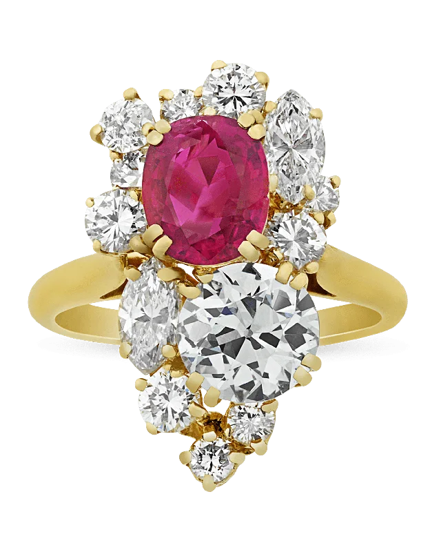 Ladies Matte Rings -Boucheron Burma Ruby Ring