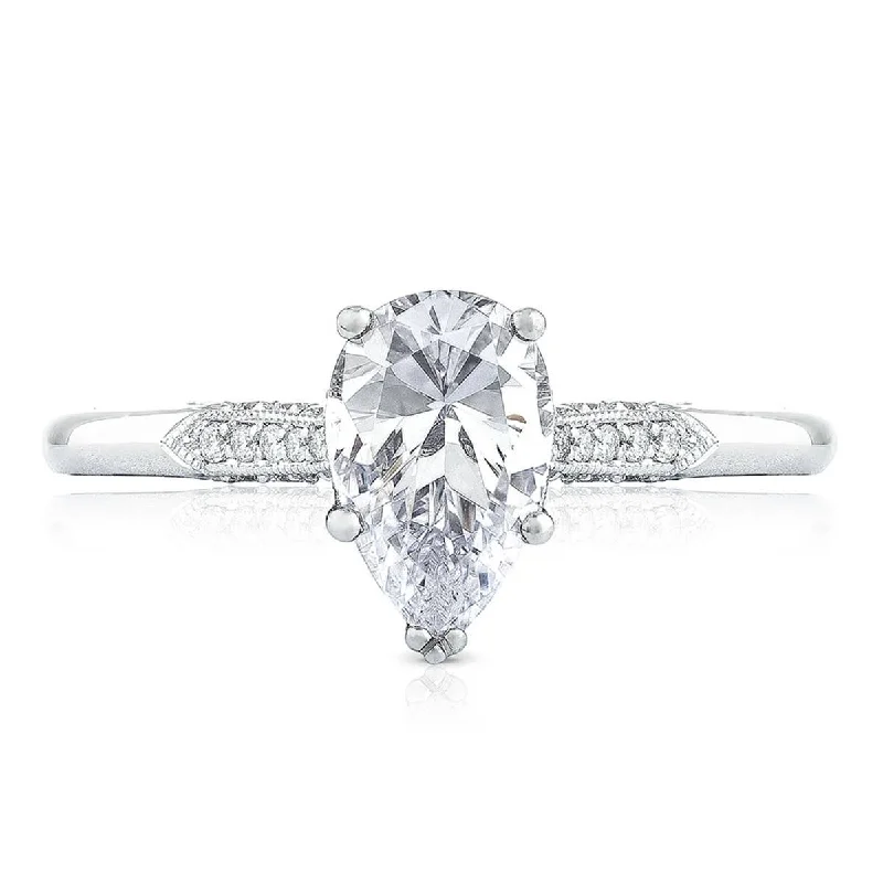 Ladies Engagement Rings Twisted Shine-Simply TACORI | Pear Solitaire Engagement Ring 2651PS8X5