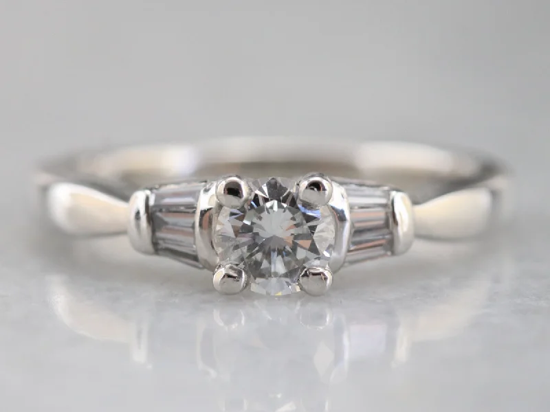 Ladies Engagement Rings Dainty Spark-Platinum Diamond Engagement Ring