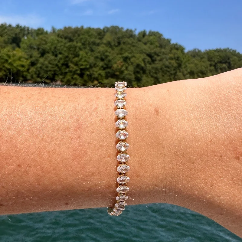 Ladies Bendable Bracelets -Oval Tennis Bracelet