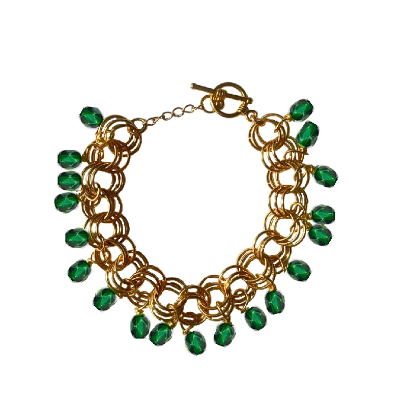 Ladies Zen Bracelets -The Donna Bracelet in Emerald Green