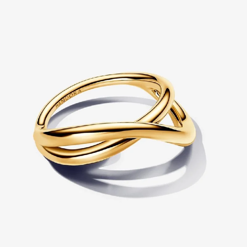 Ladies Unicorn Rings -PANDORA : Organically Shaped Infinity Ring in Gold