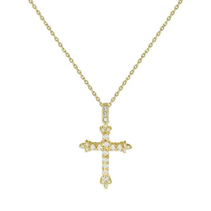 Ladies Necklaces Hot Fashion-THE DANIELLA PAVE' CROSS NECKLACE