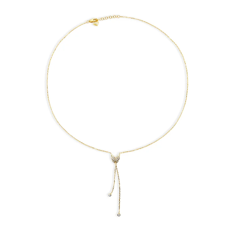 Ladies Necklaces for Fancy Nights-THE BUTTERFLY LARIAT NECKLACE