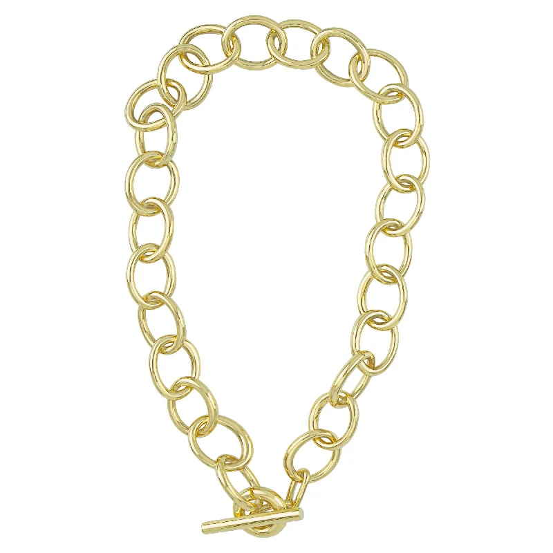 Ladies Necklaces for Sister Love-Toggle Necklace - Gold