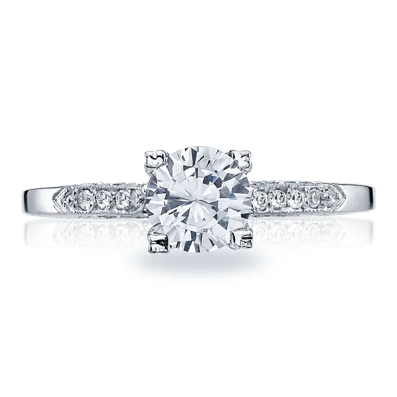 Ladies Engagement Rings with Fibrolite Shine-Simply TACORI | Round Solitaire Engagement Ring 2586RD6