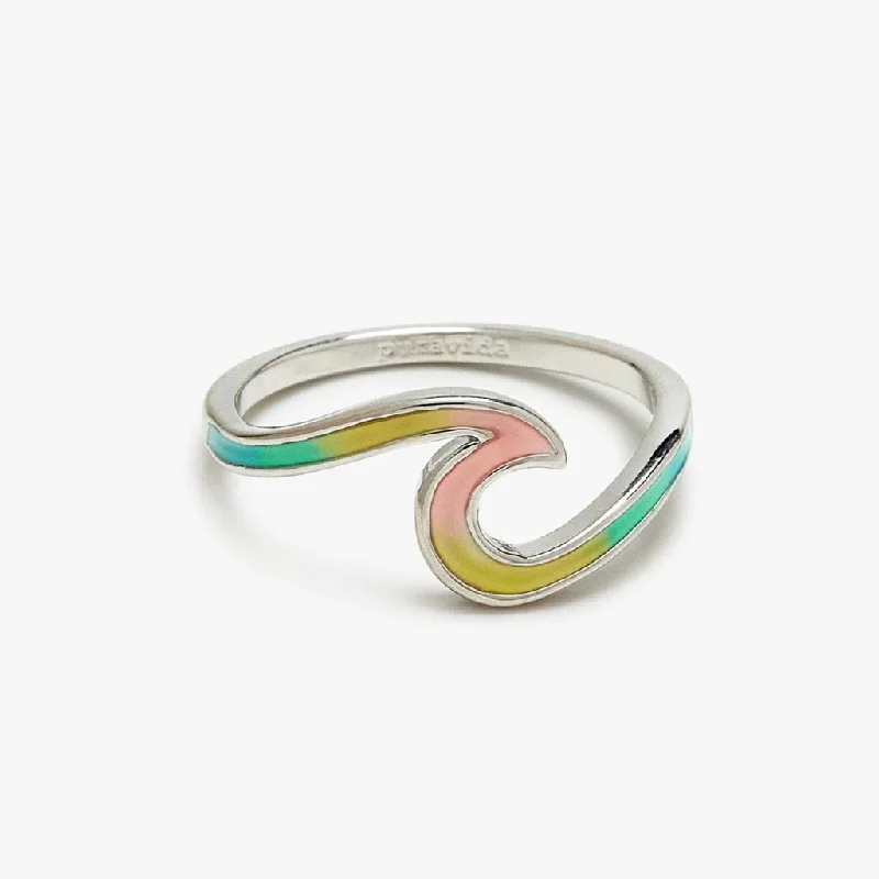 Ladies Elephant Rings -Pura Vida : Tie Dye Wave Ring