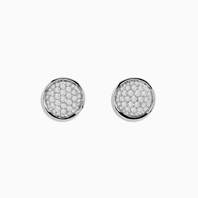 Ladies Earrings for Science Shine-14K White Gold Diamond Earrings