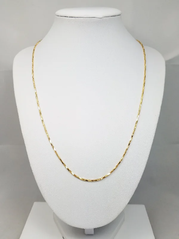 Ladies Necklaces for Teacher Love-New! 20" Solid 14k Yellow Gold Fancy Link Chain Necklace Italy